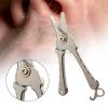 FashionCha Men's Nose Hair Scissors Facial Trimmer Comfortable to Hold Multipurpose Facial Hair Trimming Tool for Cuticles Pet Grooming view 2
