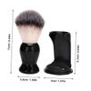Healeved 1set Beard Grooming Brush with Holder Soft Bristles for Comfortable Shaving Men Grooming Accessory with Storage Stand for view 2