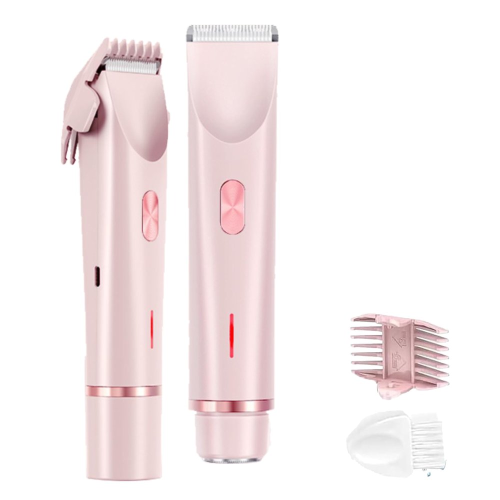 Hwhyito Bikini Trimmer, Bald Cat Razor for Women, Comfort 2 in 1 Electric Lady Shaver, Cordless Body Shaver for Trip with Double Head Trimmer