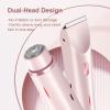 Hwhyito Bikini Trimmer, Bald Cat Razor for Women, Comfort 2 in 1 Electric Lady Shaver, Cordless Body Shaver for Trip with Double Head Trimmer view 2