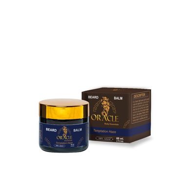 Oracle Body Essentials Beard Balm Temptation Haze scent 2oz/60ml 100% natural Men Growth Styling
