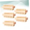 Healeved 5pcs Wood Cleaning Brush Pig Mane Nail Hand Washing Brush for Home Use for Exfoliating Skin and Removing Dirt from Fingernails view 3