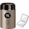 Mini Portable Electric Shaver for Men | Waterproof Fast Charging Pocket Razor with Digital Display, Travel Size Grooming Gift (Gold) view 1