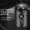 Mini Portable Electric Shaver for Men | Waterproof Fast Charging Pocket Razor with Digital Display, Travel Size Grooming Gift (Gold) view 3