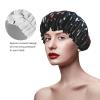 American Flag Firework Print women Shower Caps Bath Cap Reusable Waterproof Double Layers Hair Cap Comfort view 3