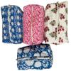 100% Cotton Block Print Cosmetic Pouch Waterproof Handmade Toilerty Pouch 5pcs Assorted view 1