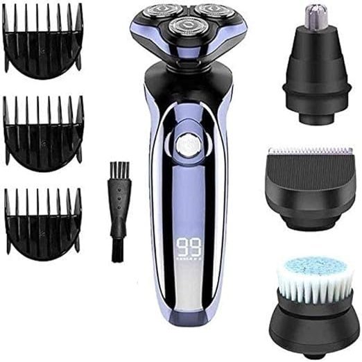 Lsrwhnyy Electric Shavers for Men, Mens Electric Razor, Dry Wet Waterproof Man Rotary Facial Shaver Face Shaver Cordless Travel USB Rechargeable with Beard Trimmer for Husband Shaving