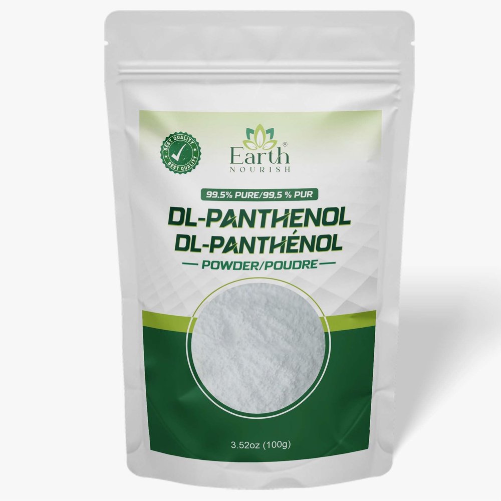 Earth Nourish DL-Panthenol Powder 3.52oz / 100g - Provitamin B5 for Hair, Skin & DIY Cosmetics