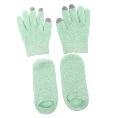 WATIIFUFU 1set Gel Gloves and Moisturizing Socks for Touchscreen Use Breathable Elastic Design for Manicure and Autumn