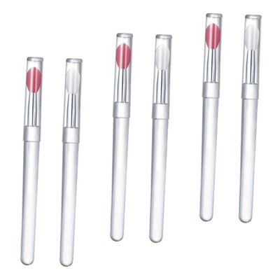 BELLIFFY 6pcs Portable Silicone Lip Brush Cover Lipstick and Eyeshadow Applicator for Dust Cosmetic Application