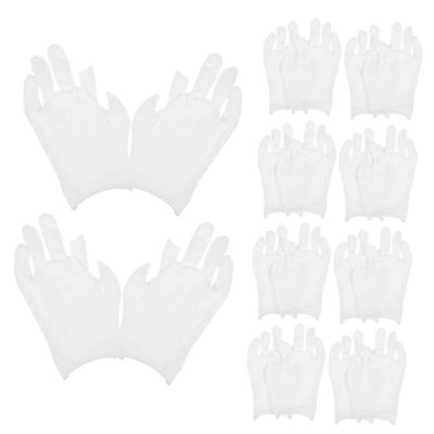 MUSISALY 12pairs Cotton Gloves for Moisturizing of Fingerless White Cotton Gloves for Dry Hands Comfortable and Breathable for Women and Men