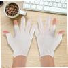 MUSISALY 12pairs Cotton Gloves for Moisturizing of Fingerless White Cotton Gloves for Dry Hands Comfortable and Breathable for Women and Men view 3