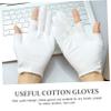 MUSISALY 12pairs Cotton Gloves for Moisturizing of Fingerless White Cotton Gloves for Dry Hands Comfortable and Breathable for Women and Men view 4