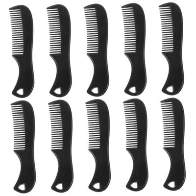 ASAKKURA 10pcs Barber Combs Men's Mustache Comb Travel Hair Styling Tool Fine Teeth for Beard Care