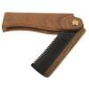 Beatifufu Wooden Ox Horn Comb Mens Hair Brush Beard Comb Folding Mustaches Portable Small Sturdy for Men view 1