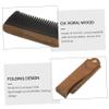 Beatifufu Wooden Ox Horn Comb Mens Hair Brush Beard Comb Folding Mustaches Portable Small Sturdy for Men view 3