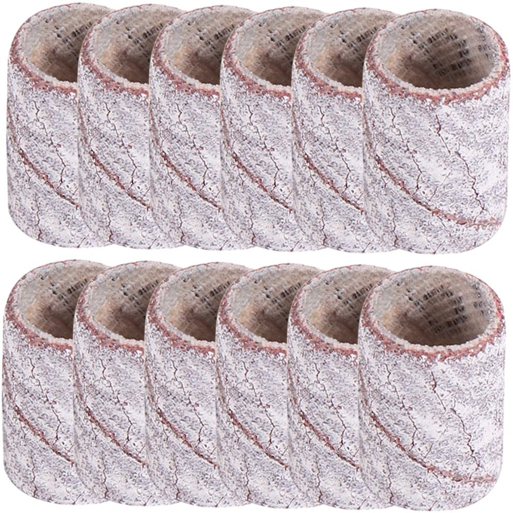 LALADEFIEE 200pcs Nail Art Sanding Bands Fine Grit Manicure Sanding Tools for Nail Drill and for Polishing Shaping and Gel Removal Suitable