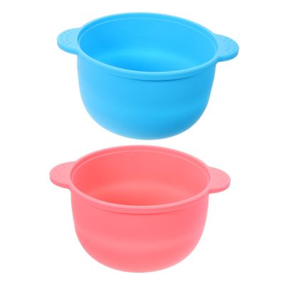 OHPHCALL 2pcs Folding Silicone Pot Hair Remover Machine Waxing Bowl for Home Use Random Color