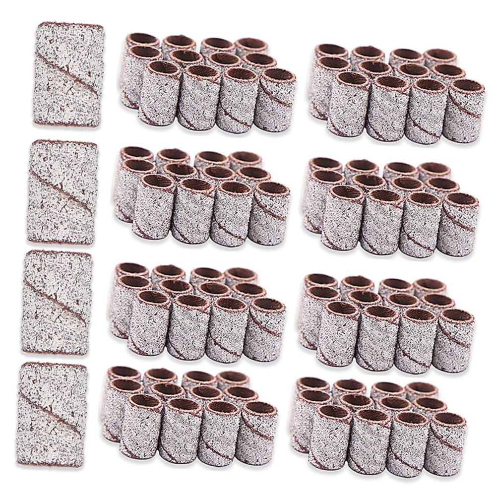 minkissy 100pcs Nail Sanding Bands Grinding Head Polisher for Electric Drills Nail Art Accessories Manicure Pedicure