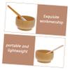Beatifufu Wooden Face Mask Mixing Bowl Set 4-Piece DIY Facial Mask Tool Kit Brush Suitable for Home Spa and Skin Care Treatments view 3