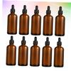 10pcs 50ml Refillable Brown Empty Essential Oil Bottles with Dropper Travel Friendly Perfume Carrier for DIY Supplies and Personal Care view 2