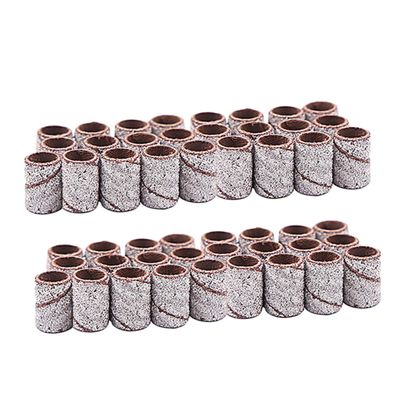 Nail Drill Sanding Bands 100 Pcs Alumina White for Natural Nails