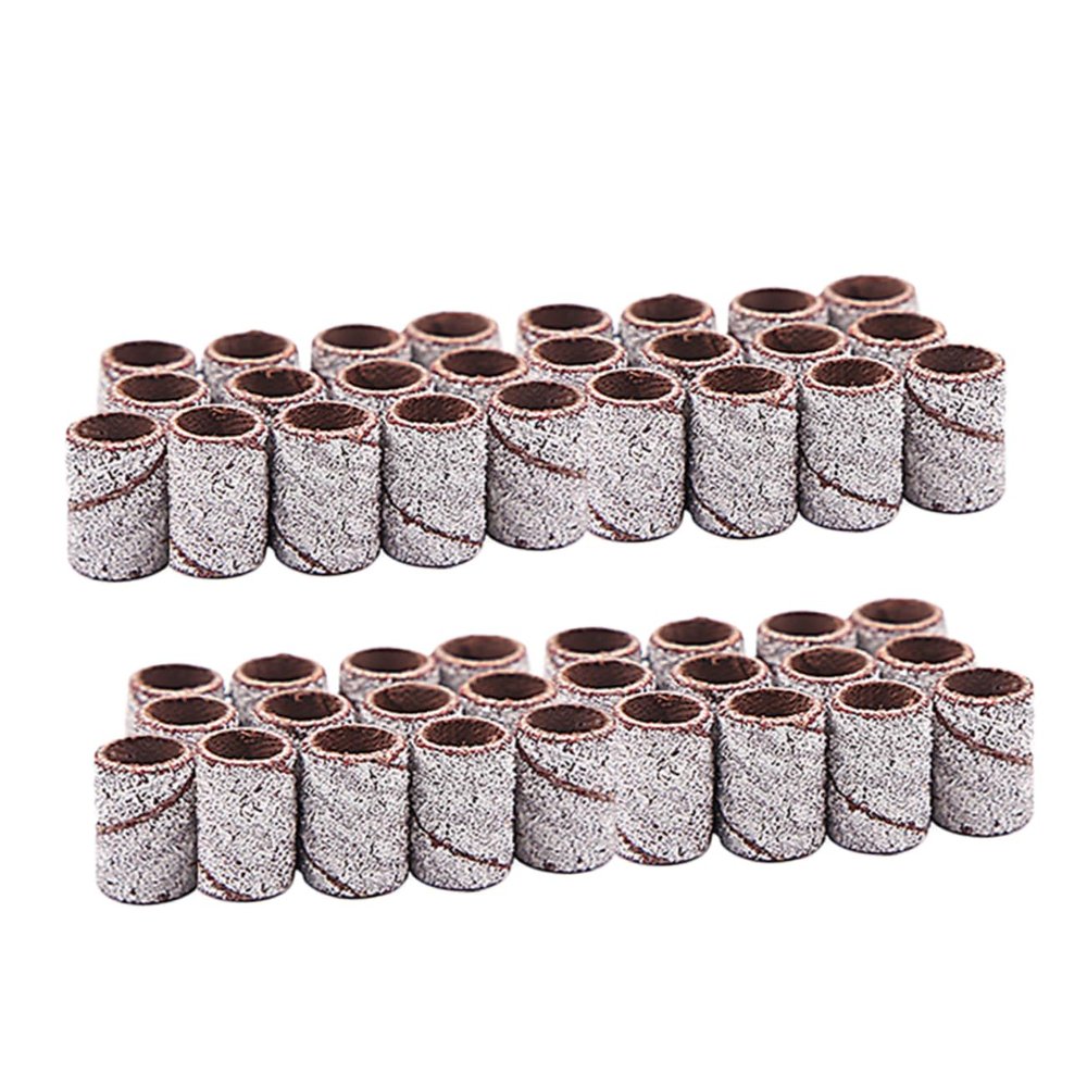 Nail Drill Sanding Bands 100 Pcs Alumina White for Natural Nails