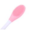 ASAKKURA 3pcs Silicone Face Cleaning Brush Set Double-Head Facial Scrubber Skin Cleansing Tool for Gentle Exfoliation Mint Green Pink Purple for Skincare and Daily Use view 3