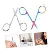 VINTORKY 2pcs Nose Hair Scissors Rounded Tips for Trimming Facial Hair Eyebrows Portable Grooming Tools for Home Use view 3