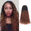 Toyotress Boho Human Hair Locs - 20 Inch 8 Packs Pre-Looped Crochet Locs With Human Hair Curls, Ombre Brown Braiding Hair Extensions (20 Inch, OT30-8P) view 1