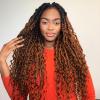Toyotress Boho Human Hair Locs - 20 Inch 8 Packs Pre-Looped Crochet Locs With Human Hair Curls, Ombre Brown Braiding Hair Extensions (20 Inch, OT30-8P) view 2