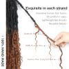 Toyotress Boho Human Hair Locs - 20 Inch 8 Packs Pre-Looped Crochet Locs With Human Hair Curls, Ombre Brown Braiding Hair Extensions (20 Inch, OT30-8P) view 3