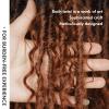 Toyotress Boho Human Hair Locs - 20 Inch 8 Packs Pre-Looped Crochet Locs With Human Hair Curls, Ombre Brown Braiding Hair Extensions (20 Inch, OT30-8P) view 4