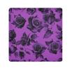 Yoogain Customizable Black Purple Valentine's Day RosesMake up Pouchs Cloth Portable Travel Toiletry Organizer Wrap 21.7 X 21.7 Wrapper Cosmetic Organizers For Travel view 1