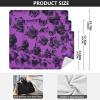 Yoogain Customizable Black Purple Valentine's Day RosesMake up Pouchs Cloth Portable Travel Toiletry Organizer Wrap 21.7 X 21.7 Wrapper Cosmetic Organizers For Travel view 2