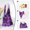 Yoogain Customizable Black Purple Valentine's Day RosesMake up Pouchs Cloth Portable Travel Toiletry Organizer Wrap 21.7 X 21.7 Wrapper Cosmetic Organizers For Travel view 3