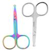 ASAKKURA 2pcs Round Tip Nose Hair Scissors and Beard Shears for Quick Trimming of Facial Hair Eyebrows and Compact Design Nonslip Grip view 1