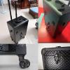 Makeup Train Case Beauty Trolley Case, Makeup Trolley Professional Beauty Trolley On Wheels with 2 Drawers Lockable Cosmetic Vanity Case Hairdressing Trolley, Beauty Nails Case, Aluminium Make Up Cas view 2