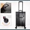 Makeup Train Case Beauty Trolley Case, Makeup Trolley Professional Beauty Trolley On Wheels with 2 Drawers Lockable Cosmetic Vanity Case Hairdressing Trolley, Beauty Nails Case, Aluminium Make Up Cas view 3