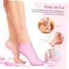 Mikinona 5pairs Silicone Moisturizing Foot Socks for Women Gel Socks for Dry Cracked Feet Reusable and Washable for Comfort view 3