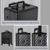 LaYaQbin Makeup Train Case Rolling Makeup Case Beauty Makeup Train Case Travel Trolley Cosmetic Bag Rolling Organizer Vanity Box Professional Cosmetic Case Makeup Brush Organizer view 3
