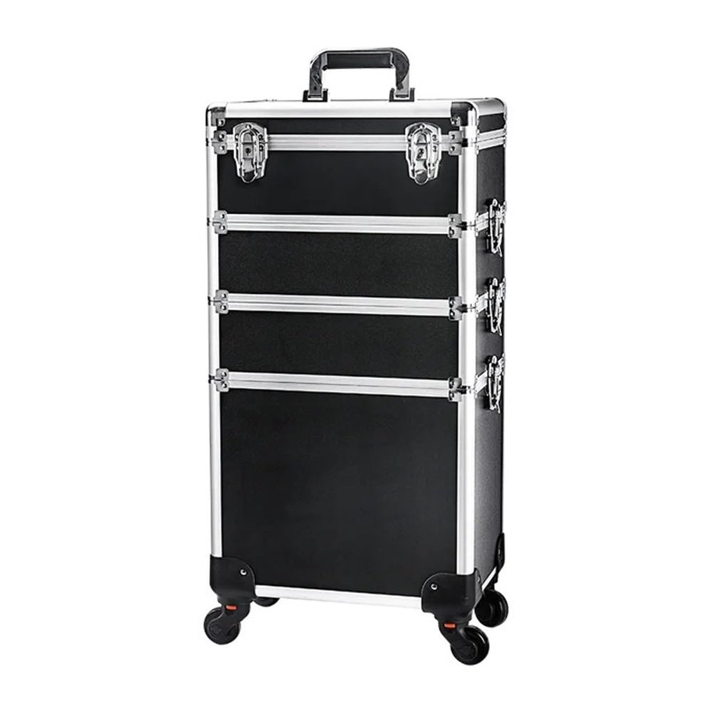 LaYaQbin Makeup Train Case Beauty Trolley Case, Makeup Trolley Makeup Case Professional Aesthetic Manicure Artist Suitcase Wheeled Roll Luggage Beauty Cosmetics Trolley Tool Box