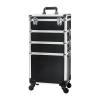 LaYaQbin Makeup Train Case Beauty Trolley Case, Makeup Trolley Makeup Case Professional Aesthetic Manicure Artist Suitcase Wheeled Roll Luggage Beauty Cosmetics Trolley Tool Box view 1