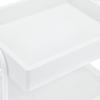 BarberPub Salon Trolley Cart with Lockable Wheels, Salon Cart with Drawer, Storage Trolley for Barber Shop, Spa 2086 (White) view 3