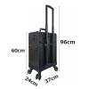 LaYaQbin Makeup Train Case Rolling Makeup Case, Multi-Functional Cosmetic Train Case Large Trolley Storage Case, Aluminium Make Up Case, Artist Makeup Train Case Cosmetic Organizer view 2