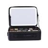 LaYaQbin Makeup Train Case Makeup Train Case with Mirror and Light 3 Color Adjustable Brightness PU Leather Professional Cosmetic Train Cases with Adjustable Dividers view 4