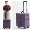 Makeup Train Case Beauty Trolley Case, Rolling Makeup Train Case, Aluminium Make Up Case,Large Storage Professional Cosmetic Trolley Makeup Travel CaseRolling Makeup Train Case with Drawers Black (C view 3