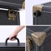 LaYaQbin Makeup Train Case Makeup Bag Cosmetic Case Portable Travel Makeup Train Case Beauty Box, with Mirror, Manicure Case, for Nail(Black With Mirror) view 3