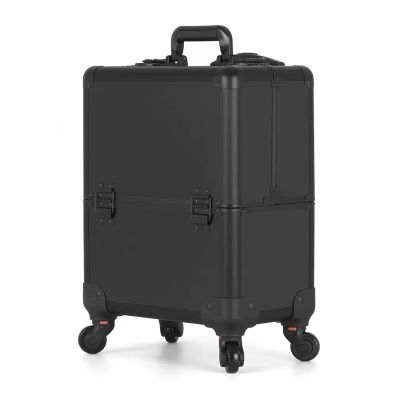 Makeup Train Case Beauty Trolley Case, Cosmetic Train Case Beauty Cosmetic Tools Box Portable Train Case for Travel,Beauty Makeup Train Case Travel Trolley Cosmetic Bag Rolling Organizer Vanity Box,
