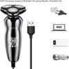Electric Razor for Men, Dry Wet Waterproof Rotary Facial Shaver, Portable Face Shaver Cordless Travel USB Rechargeable with Nose Hair Trimmer,Facial Cleansing Brush, Precision Trimmers for Husb view 3